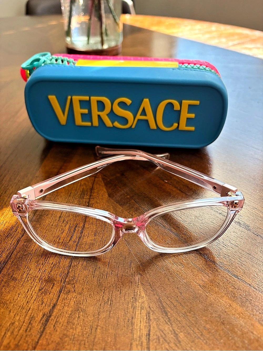 Versace VK 3001 Pink Clear Optical Glasses Like New